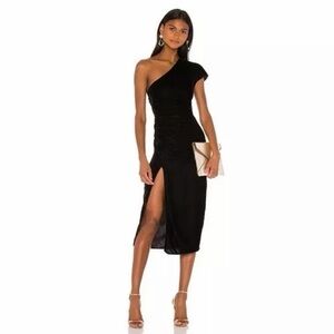 NBD Chic Black One-Shoulder Dress